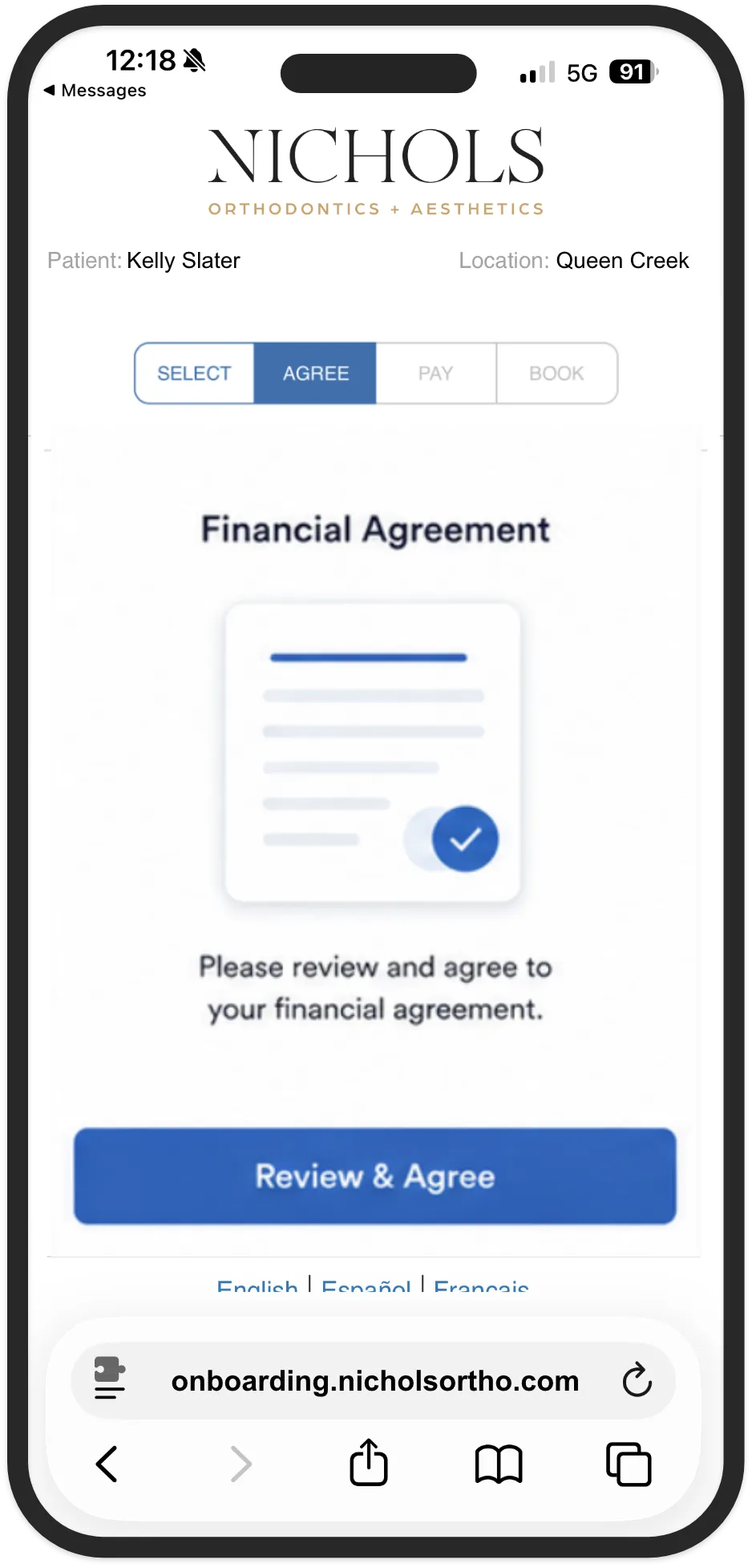 Case Closer Pro: Review and sign the financial agreement